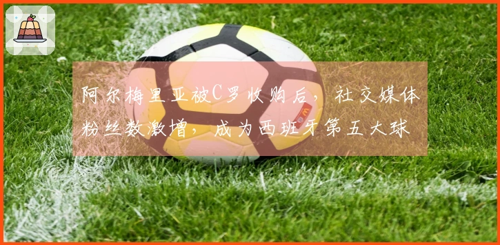 阿尔梅里亚被C罗收购后，社交媒体粉丝数激增，成为西班牙第五大球队